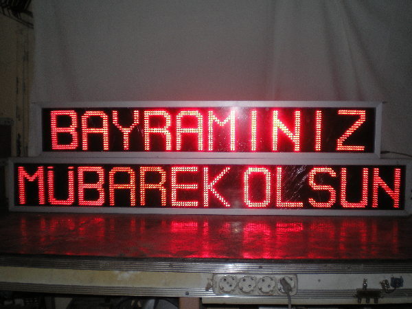 ledlerle yapılmış kelimeler